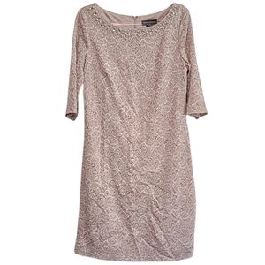 Jessica Howard 3/4-sleeve lace sheath dress sz 14 New Year Party Wedding Cockta